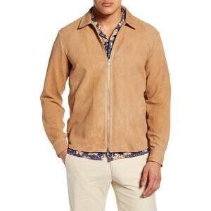 No Nationality Mens Zip Suede Overshirt XXL Camel Brown Jacket NN07 $1395 NWT